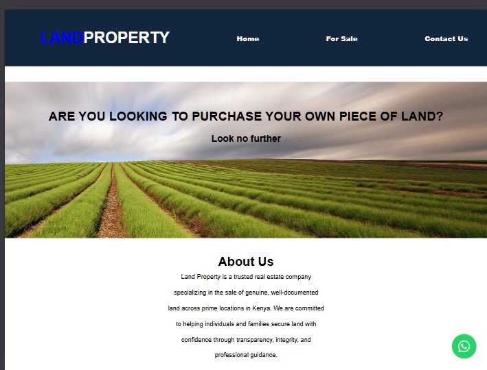 Land Property Website Preview